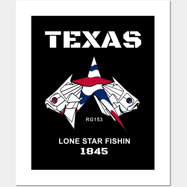 Texas Lone Star Fish State Wall Art by The Witness